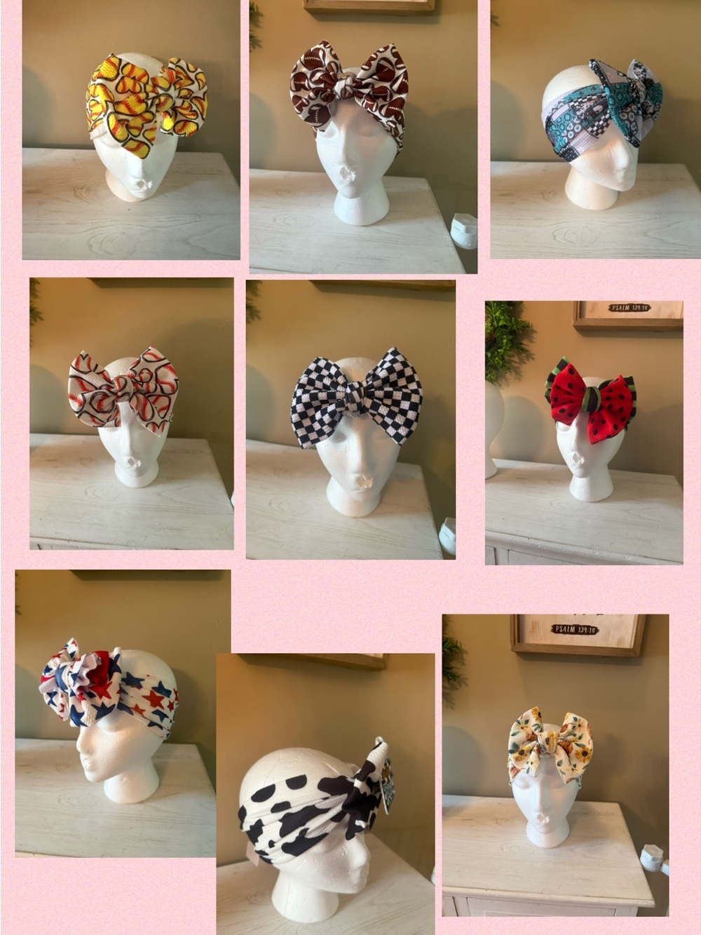 Head wrap bows